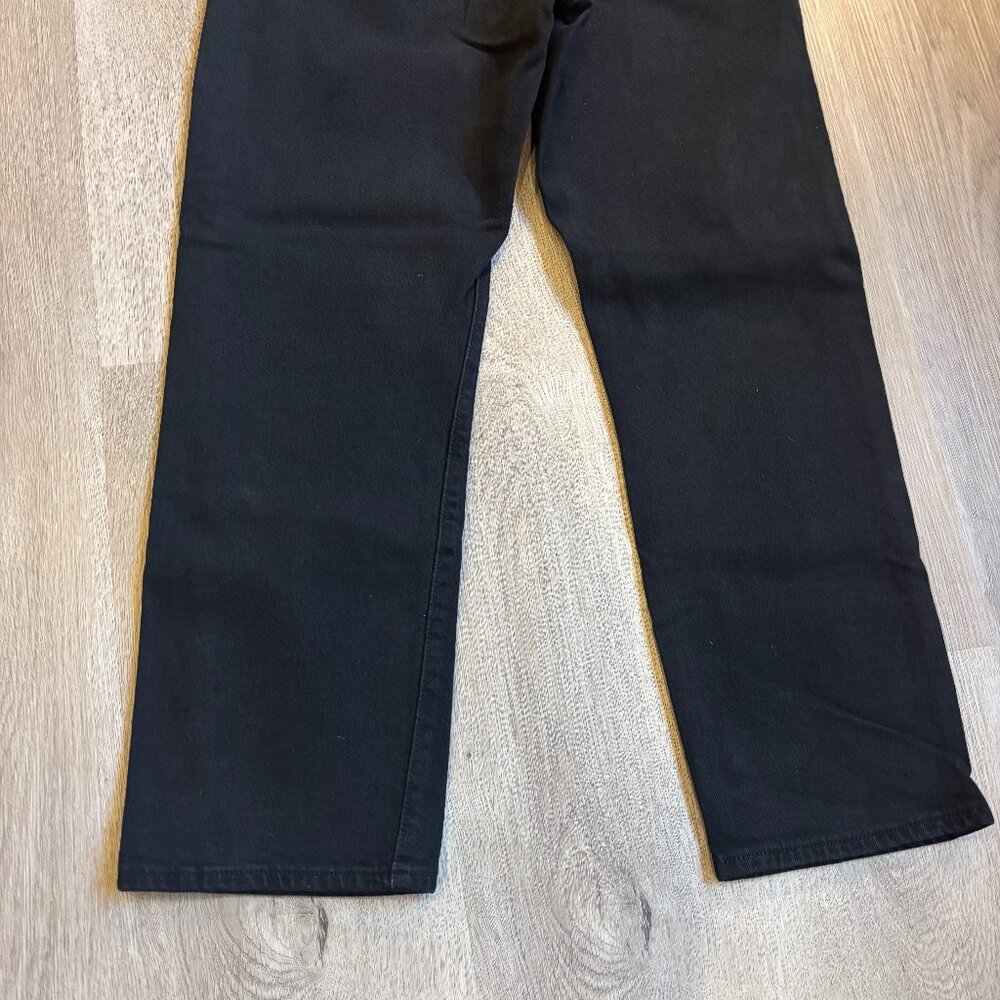 Levi's Women's Wedgie Straight Jeans Dark Black Size 26x26 - Picture 3 of 10